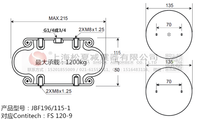 JBF196/115-1橡膠<a href='http://m.syracusetalks.com/' target='_blank'><u>空氣彈簧</u></a>