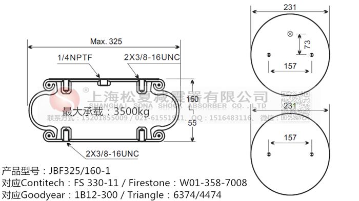 JBF325/160-1橡膠<a href='http://m.syracusetalks.com/' target='_blank'><u>空氣彈簧</u></a>