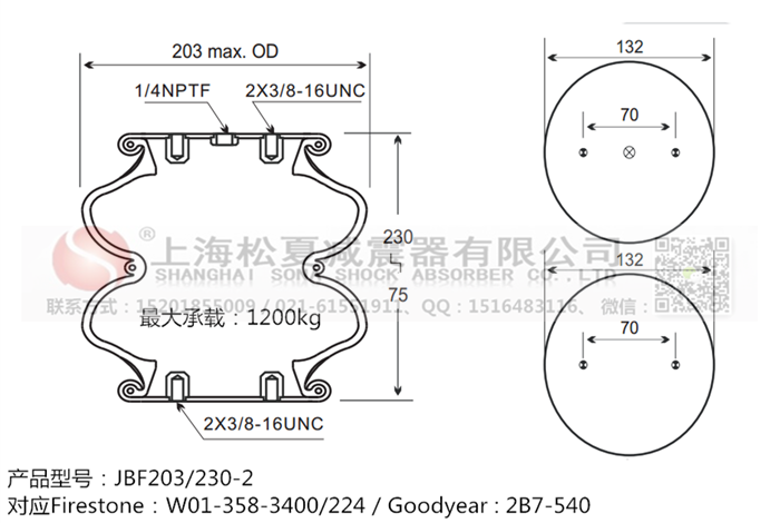JBF203/230-2橡膠<a href='http://m.syracusetalks.com/' target='_blank'><u>空氣彈簧</u></a>